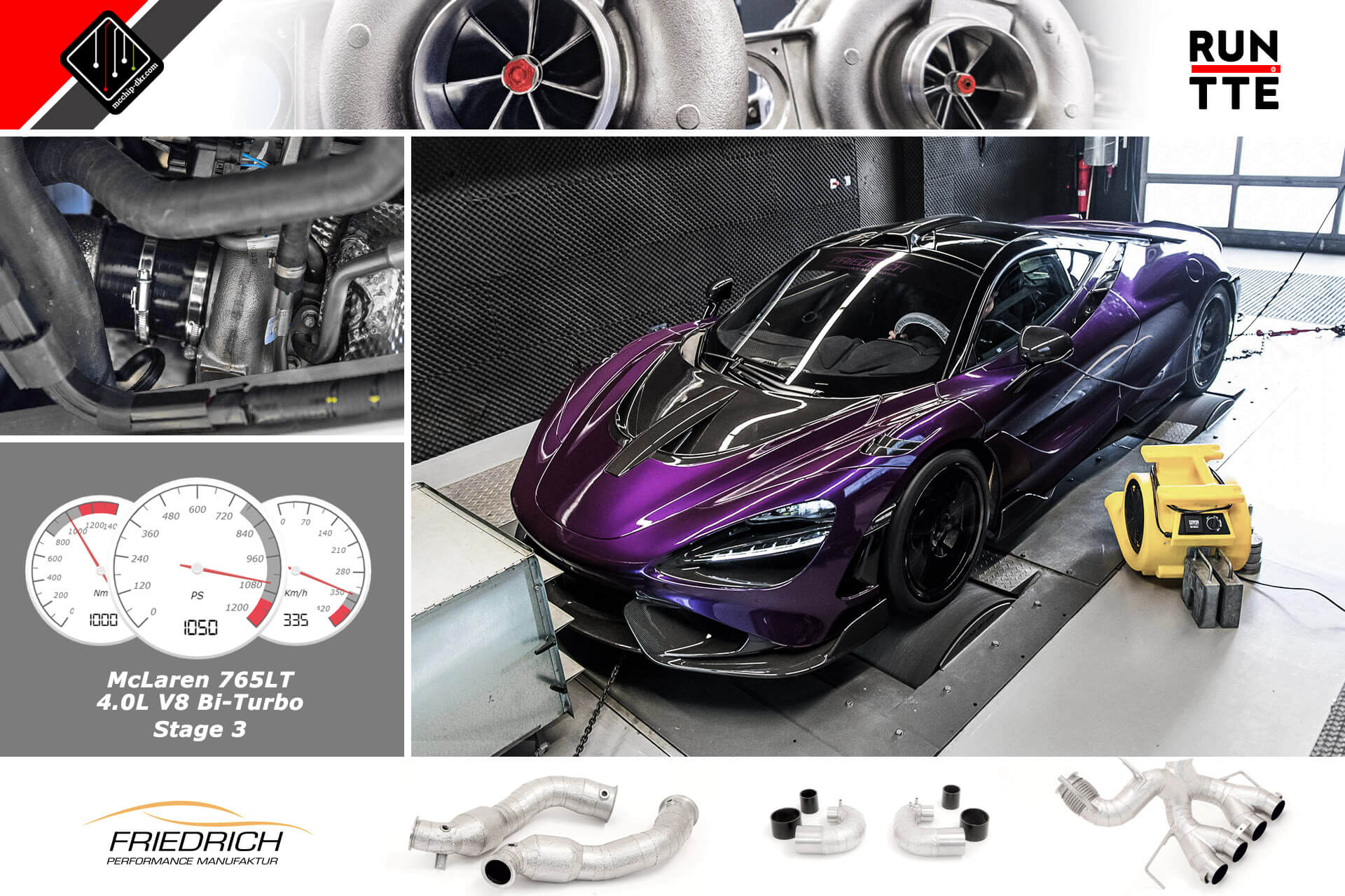 McLaren 765LT mcchip-dkr stage3チューニング 1050馬力仕様 | mcchip-dkr  欧州車コンピューターチューニングブランド